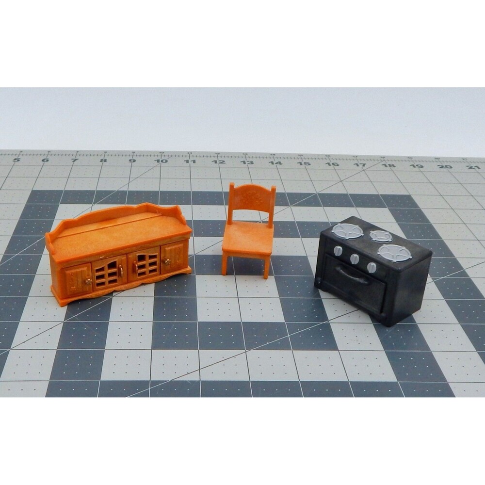 Epoch Calico Critters Furniture Accessories Black Stove Buffet Server